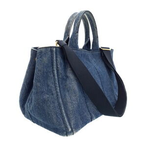 Prada Canapa Handbag Bag Denim